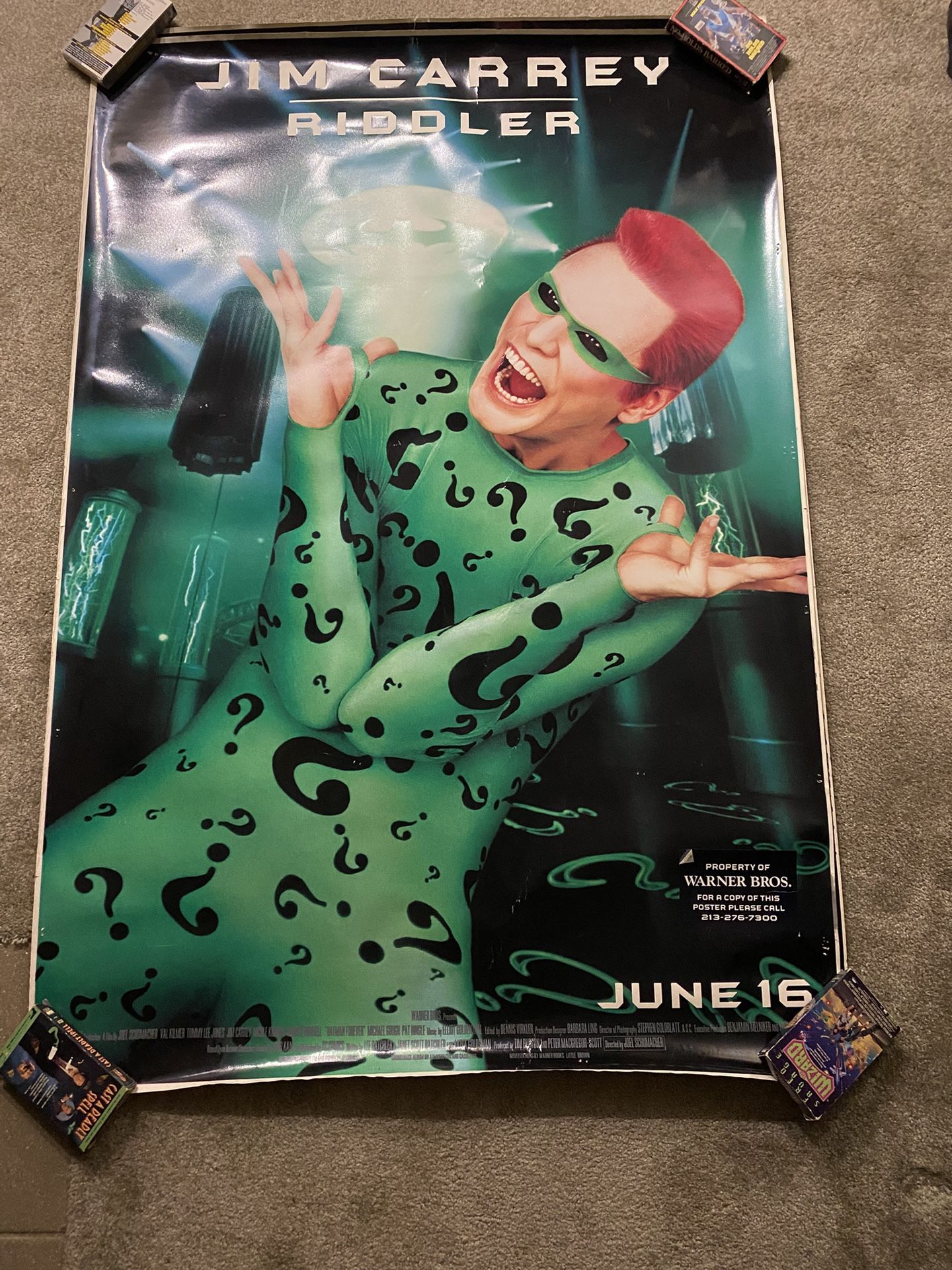 Batman Forever 1995 4' x 6' Bus Shelter Movie Posters