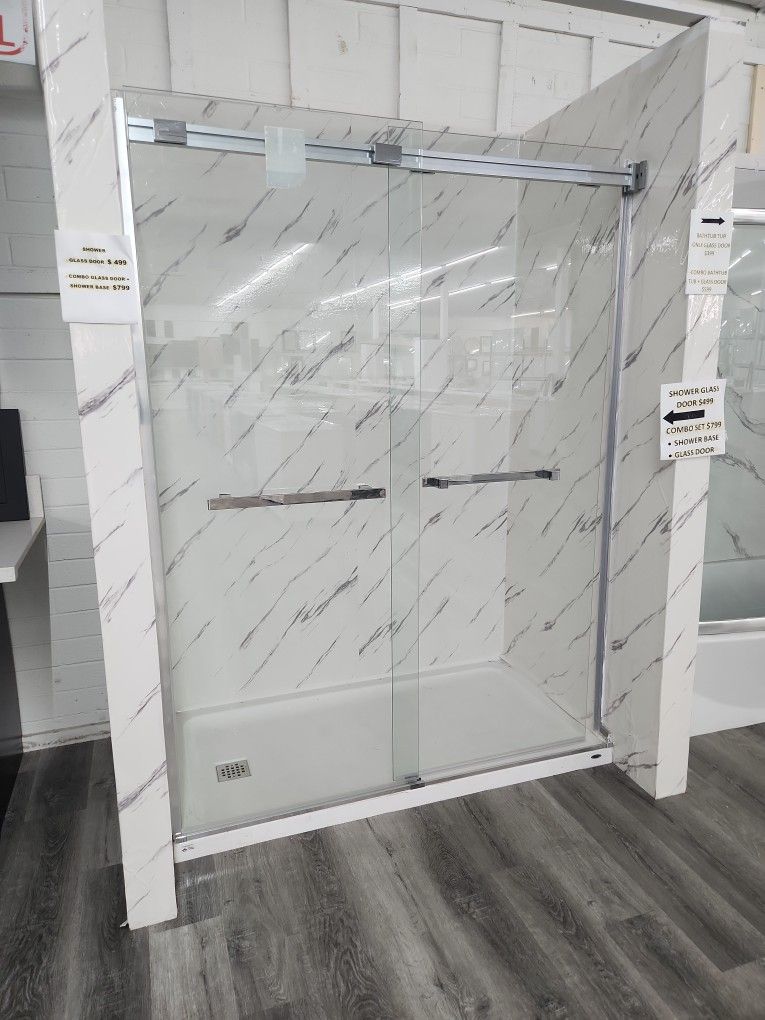 Shower Base Combo And Glass Doors