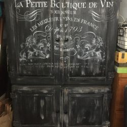 Free-standing Cabinet with French Desk