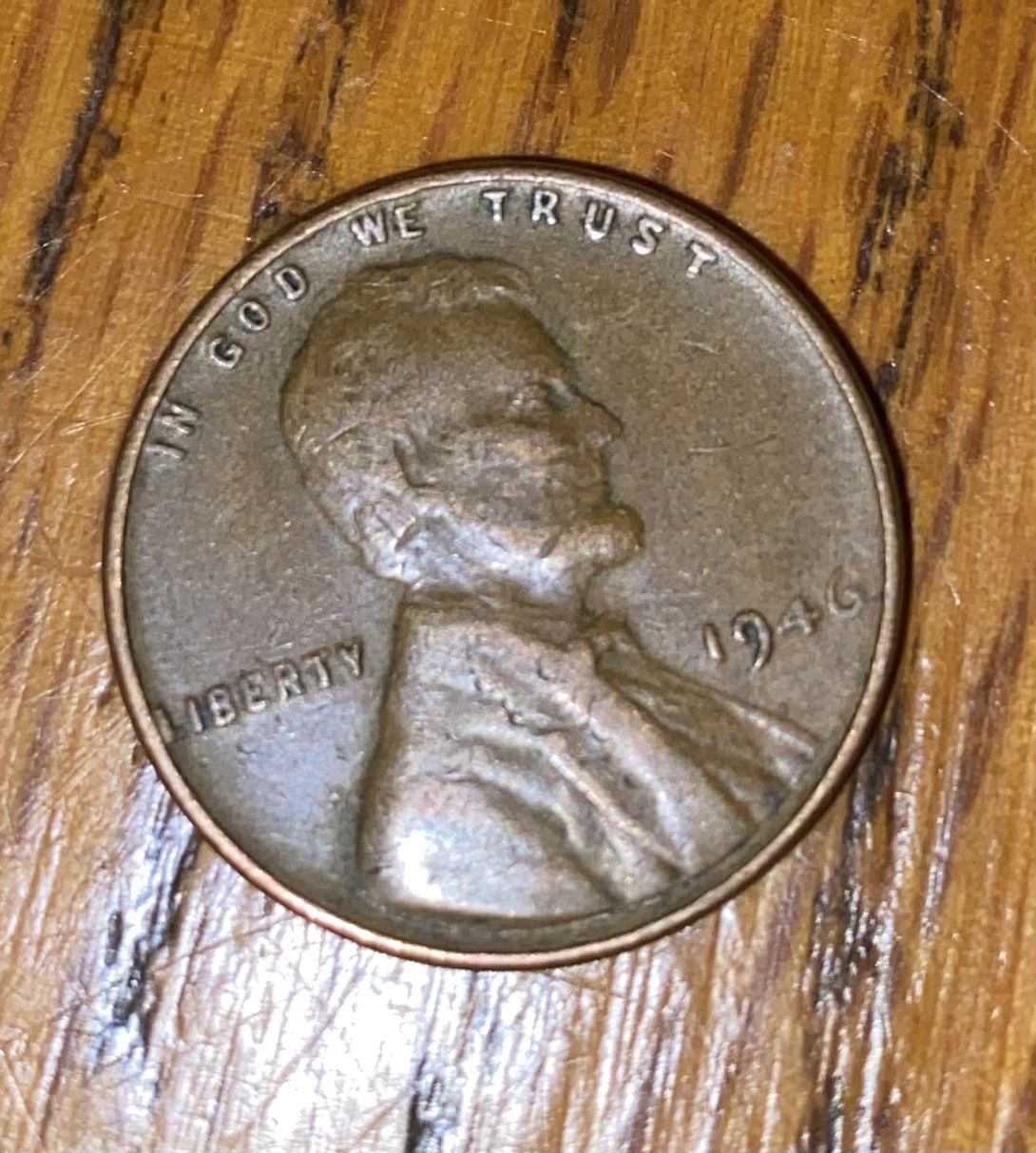 1946 No Mint Mark Lincoln Wheat Penny