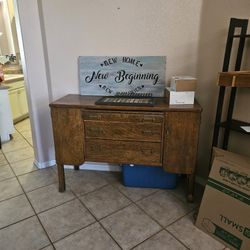 Antique Tiger oak breakfast buffet