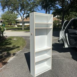 White 5-Shelf Bookcase / Storage Shelf