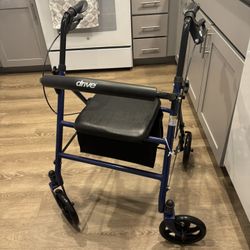 BRAND NEW BLUE DRIVE ROLLATOR WALKER