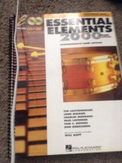 Essential elements 2000 snare and xylophone practice book