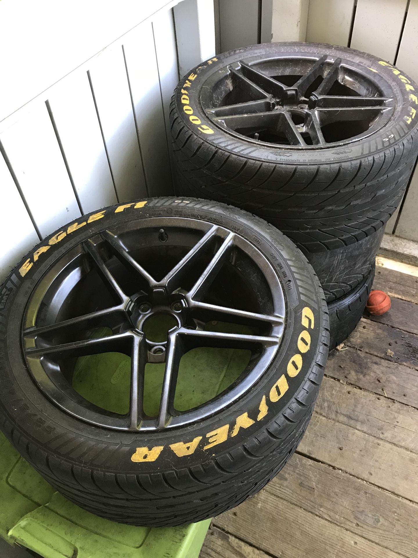 2 C6 z06 wheels corvette/camaro W Goodyear Eagle f1 tires