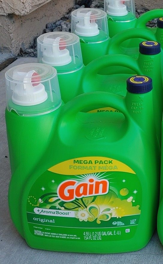 Gain Detergent 154 Oz, 107 Loads ( $15 each)