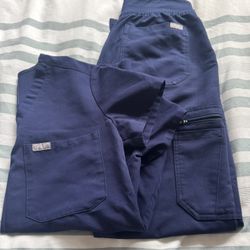 Figs Navy Blue Scrub Set