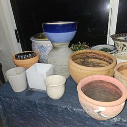 Large Selection Of Plant Pots Clay Ceramic And Plastic From $2 And Up