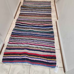 Beautiful 3 X 7 (roughly) hand knotted Persian made Kilim runner. 