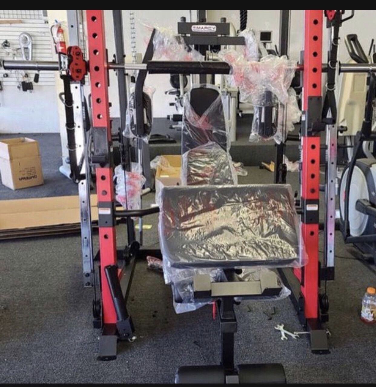 Marcy Smith Machine Cage System with Pull Up Bar and Landmine