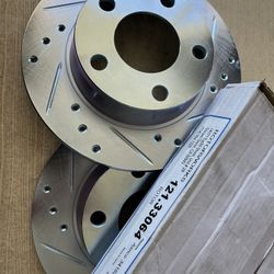 Audi A6 Quattro 98-04 Rear Drill Slot Rotors Brake Pads