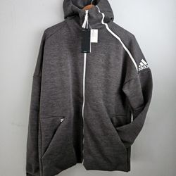 Men's Zne Adidas Jacket Large Gray Chamarra