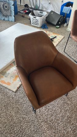 Crate & Barrel Leather accent chair