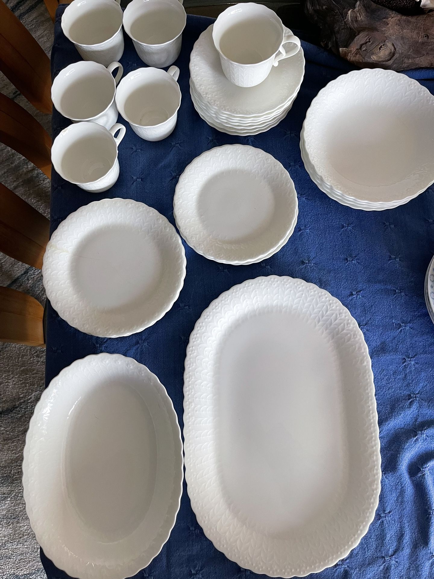 Bone China, Mikasa, Narumi Japan, White Silk
