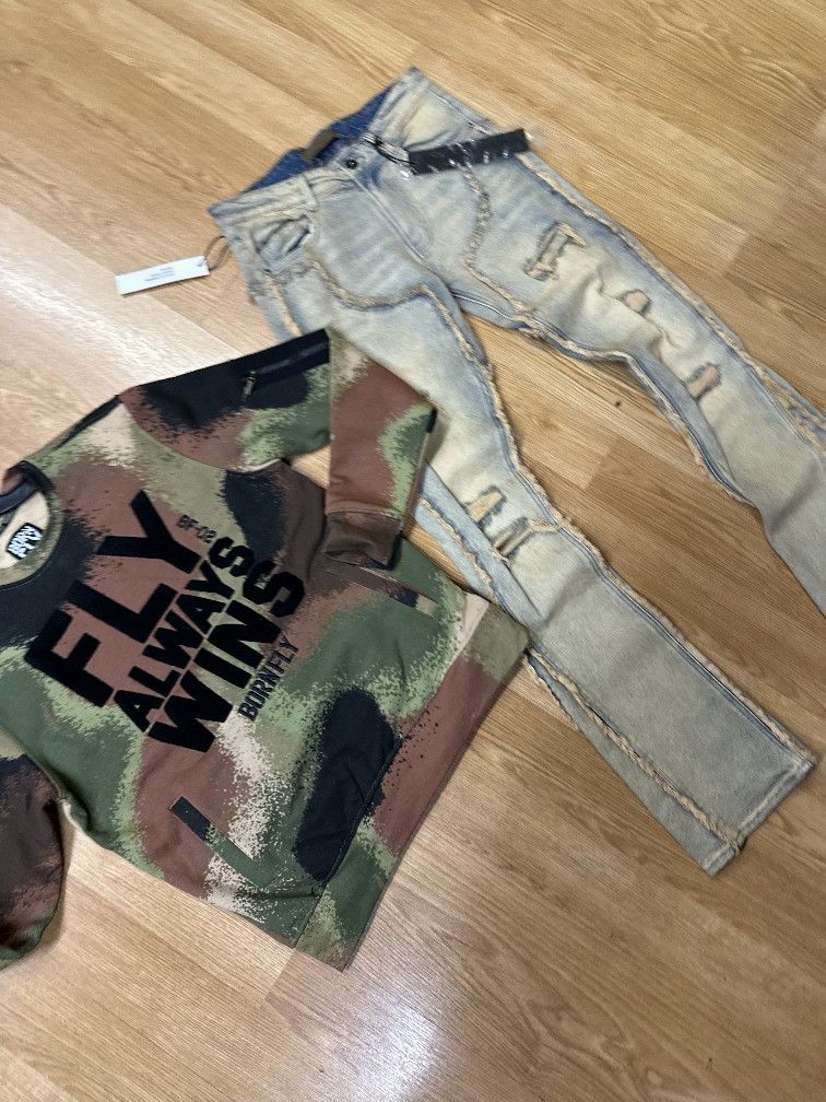 New Stacked Jeans New Sweater