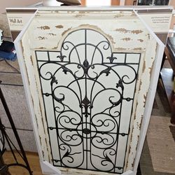 New 45x27 distressed  wood wall art  cole