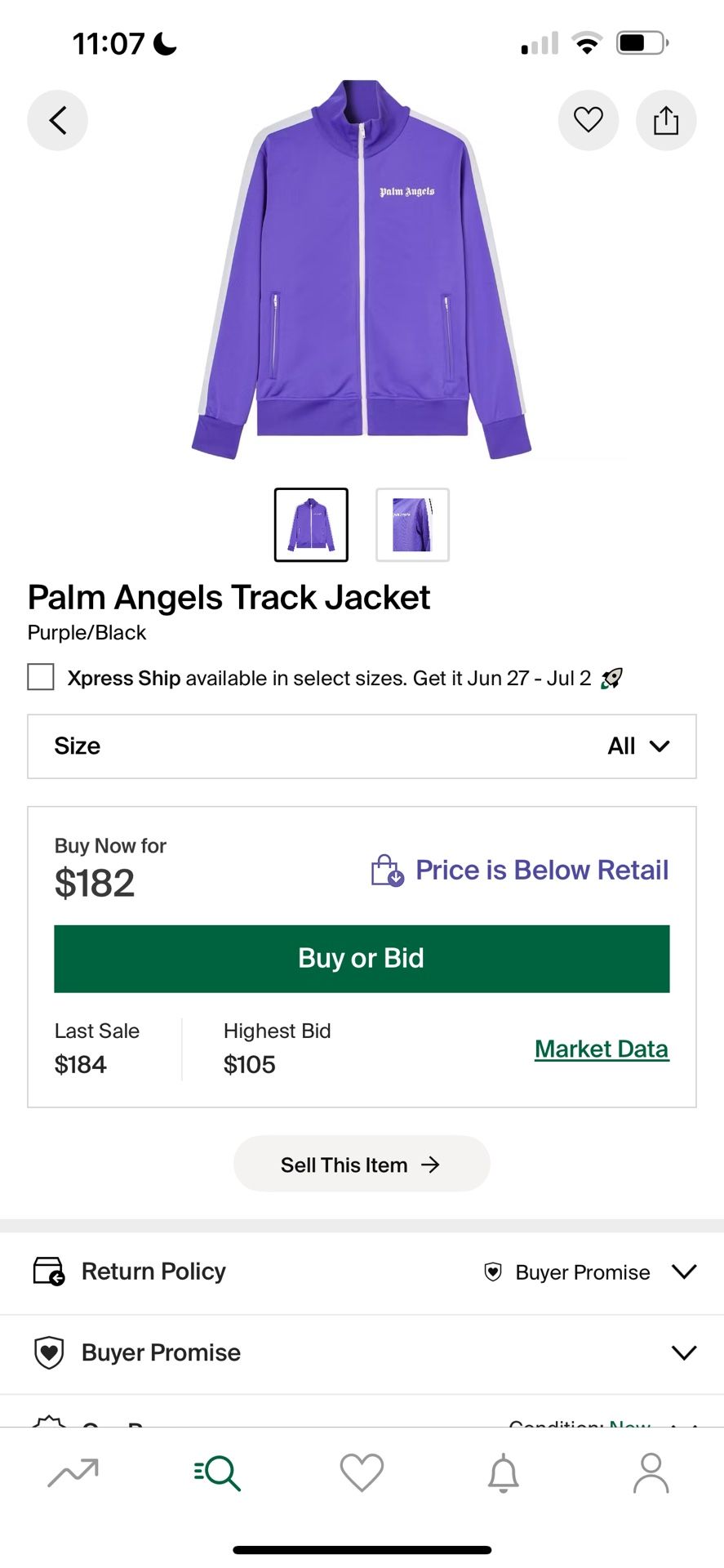 Palm Angels Tracksuit Purple