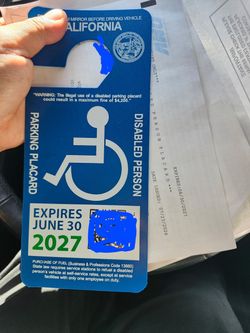 Handicap Placard