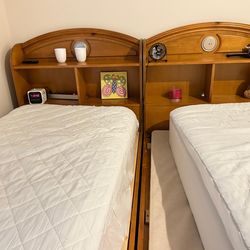 2 twin beds with mattress sold together or separately