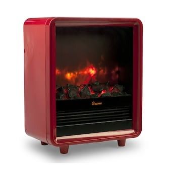 1500W Space Heater / Fireplace Crane Red Retro 🔥