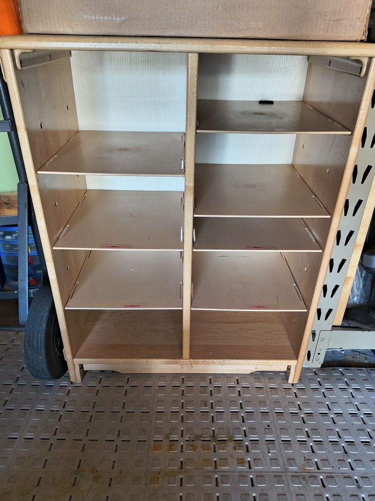 Wood Shelf It's On Wheels