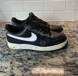 Nike Air Force 1 Shoes Black Live Play Together Sneakers AF1 2020 Size 8