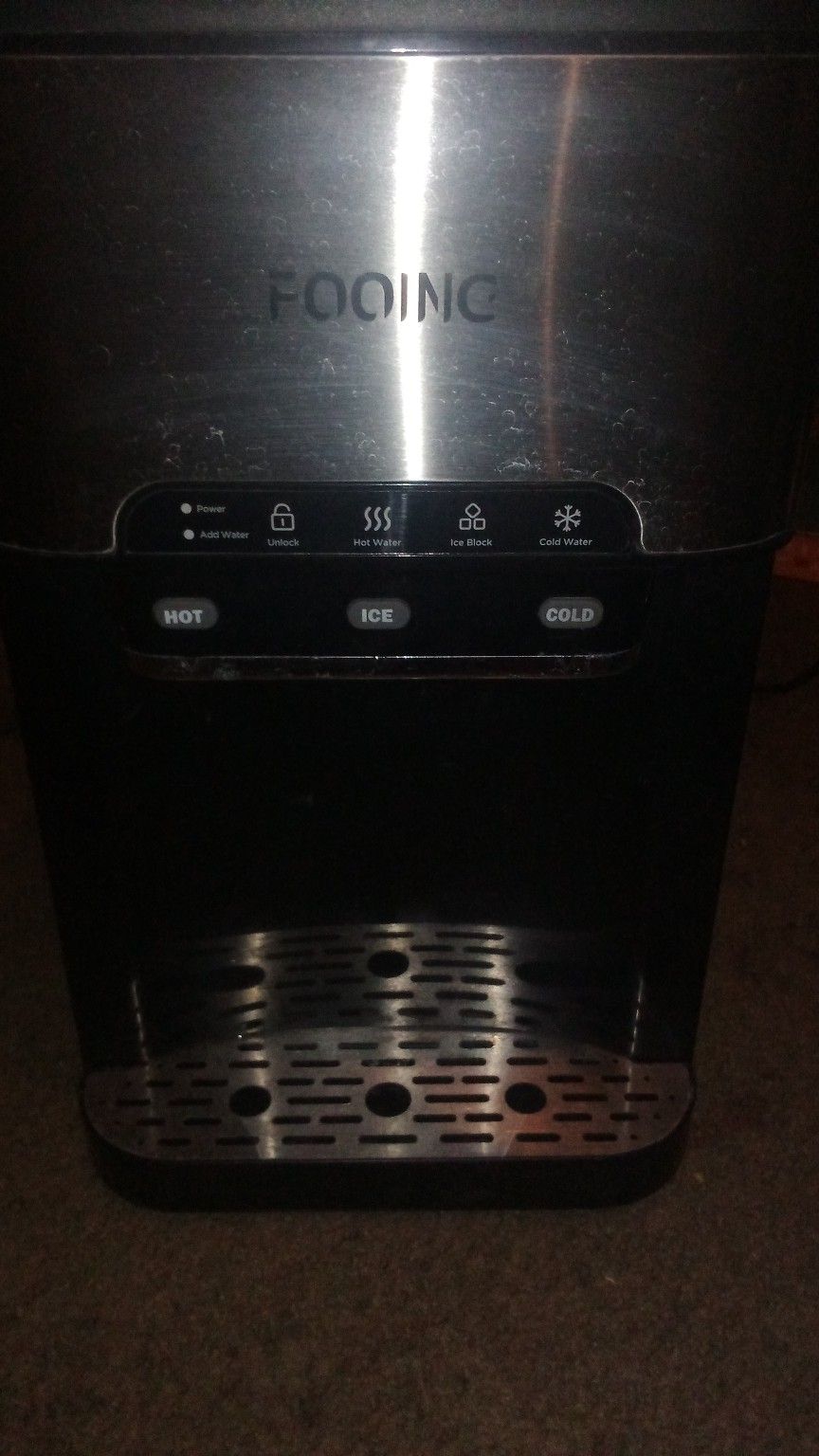 Fooing 3 In 1 Water Dispenser With Ice Maker Countertop