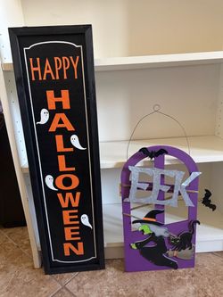 Halloween Decorations Set of Two Signs