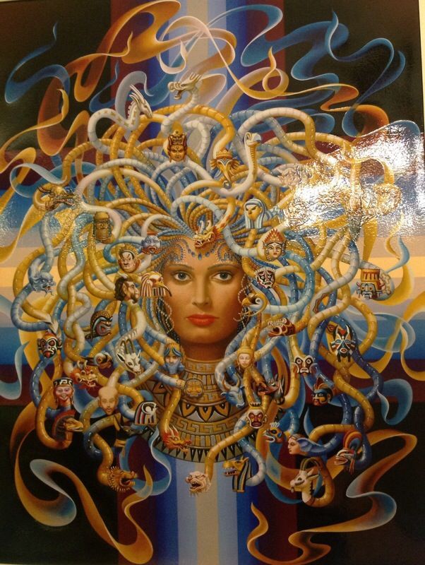 Ilene Meyer original signed,numbered seriagraph, "MEDUSA"