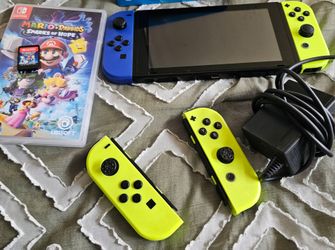 Nintendo Switch Bundle w/ 4 Joy-Cons + Mario Rabbids - Read Description