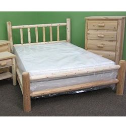 Queen Log Bed