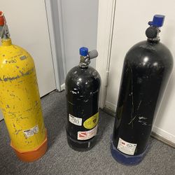 3 Steel Scuba Tanks