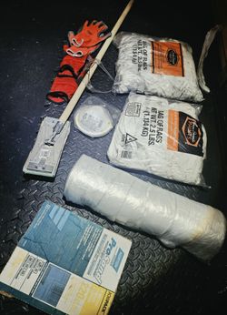 Sander kit and rags