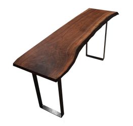 Walnut Live Edge Console Table
