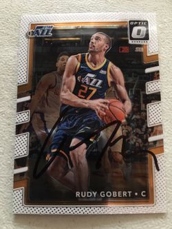 Rudy Gobert Autographed Card with COA
