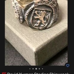David Yurman Sterling Silver Shipwreck Ring 925 Size 10