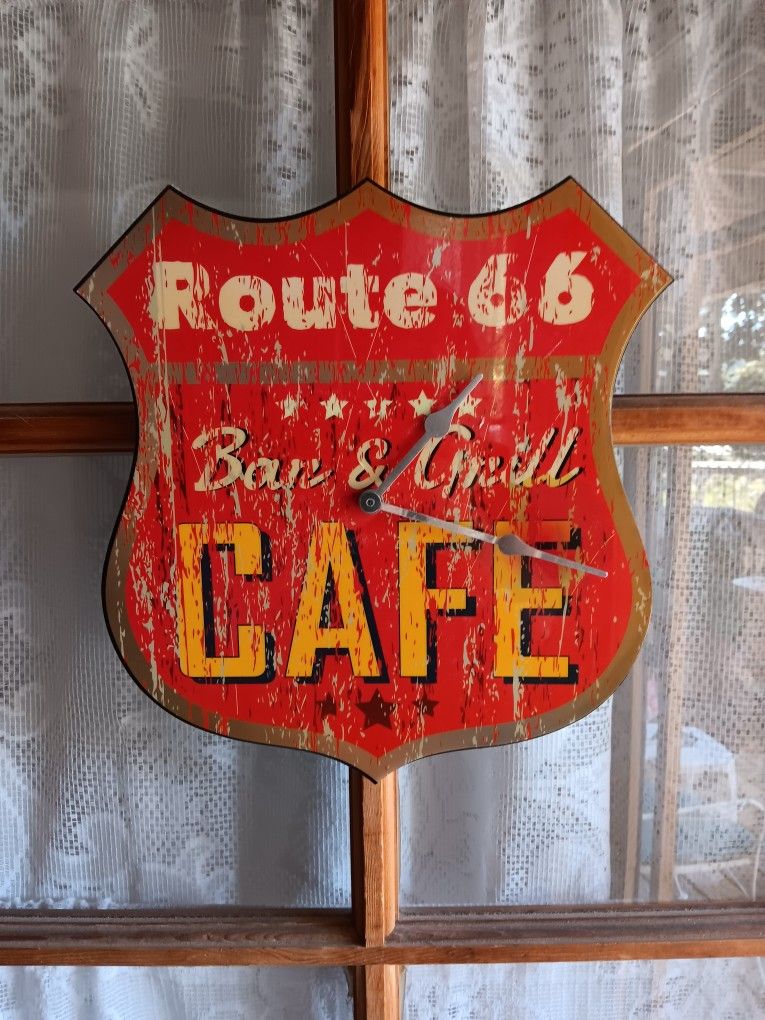 Famous Route 66 Bar & Grill Clock