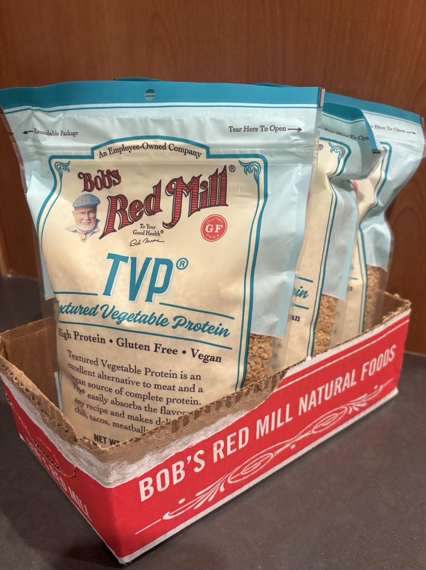 Pending Pick Up- vegan TVP Unopened