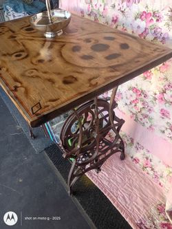 Custom sewing machine table/book shelf