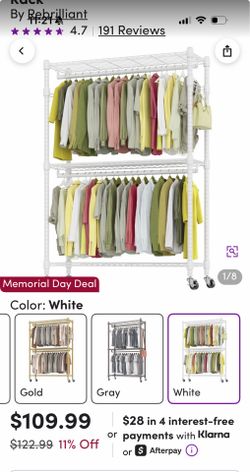 Stainless steel clothing rack