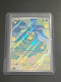 Pokemon Ascended Heroes Budew Illustration Rare 221/217 Full Art Holo
