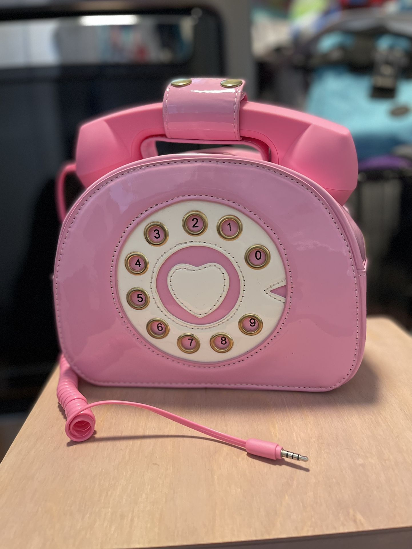 Pink Rotary Phone Purse