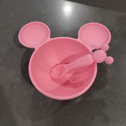 Mini Mouse Baby Suction Bowl And Spoon 