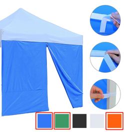 Canopy Tent Wall with Zipper Sidewall Panel 10x7ft (Color Opt: Green, Orange) - Weather Sun Protection - Independence Day Sale