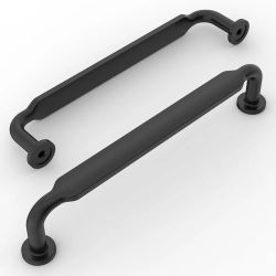 Amerdeco (10 Pack) Black Matte Cabinet Handles Drawer Pulls 6.3"
