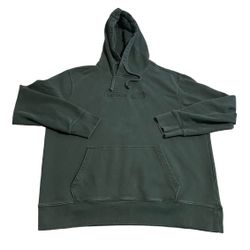 American Eagle Hoodie Men XL Green Sweatshirt Pullover Sweater Embroidered Solid