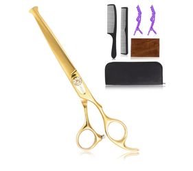 7 Piece Haircutting Kit for Kids Children Babies, Includes Gold Scissors With Blunt Tips, Combs, Hair Clips, Cleaning Cloth & Case *NEW in Plastic*