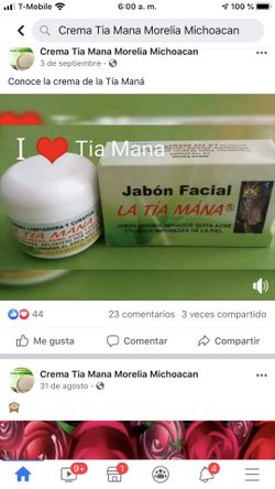 Crema y jabón La Tía Mana