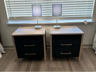 2 “touch control ” blue table lamps