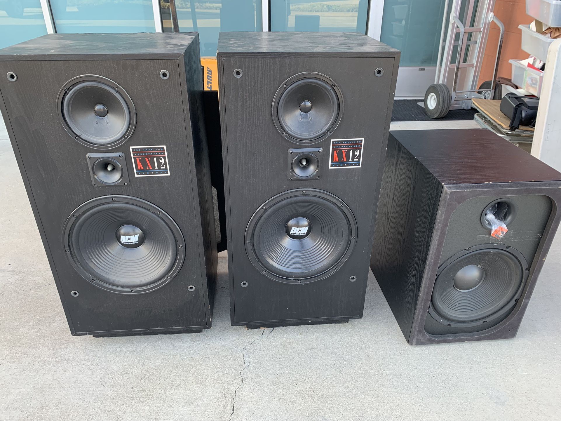 Loud Speakers DCM KX12 And JBL PSW1200 Self Powered Subwoofer for Sale
